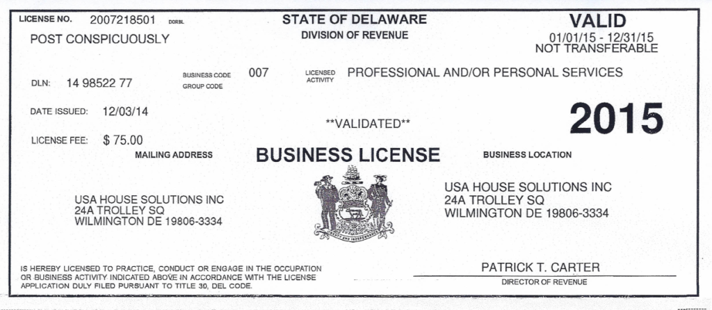 2015 Business License - 2015